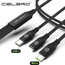 3в1 2в1 USB кабель Micro usb type C кабель для зарядного устройства Android type-C провод кабель для зарядки телефона кабель для samsung huawei Xiaomi