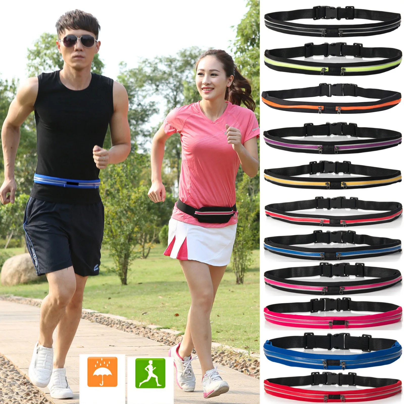 

Waist Pack Men Women Outdoor Stretch Sports Belt Pockets Mobile Phone Bag Fanny Pack Waist Bag 2019 Fashion Waist Bag