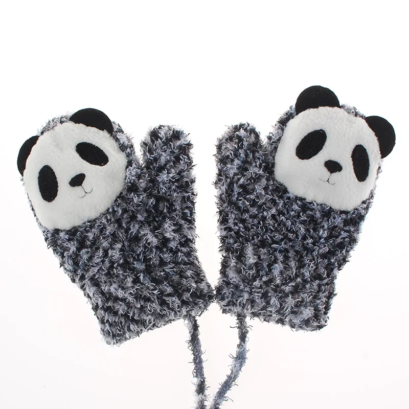 

1 Pair Candy Cute Cartoon Thicken Warm Fleece Infant Baby Boys Girls Winter Gloves Newborn Mittens Kids Car