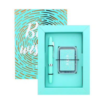 mint green Хорошая мини-короткая перьевая ручка с чернильным картриджем Подарочная коробка набор серебряный зажим Металл 0,5 мм финансовые перьевые ручки для подарка 11 см - Цвет: mint green