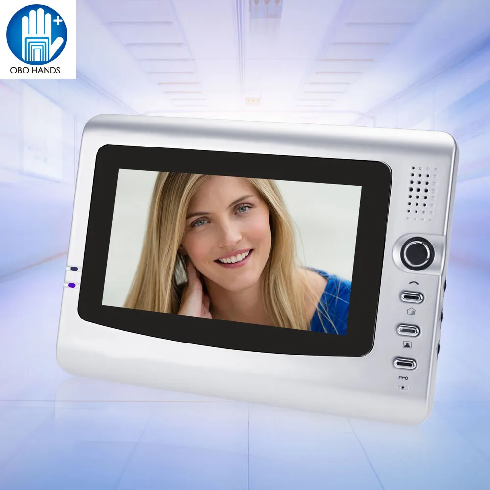 

7 inch TFT LCD Color Video Intercom System Door Phone Indoor Monitor Scree Without IR COMS Outdoor Camera Doorbell For Home