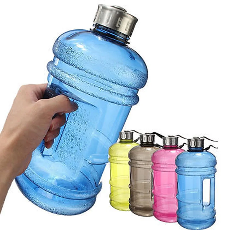 0.5L//1L Portable Big BPA Free Sport Gym Training Drink Water Bottle Cap Kettle