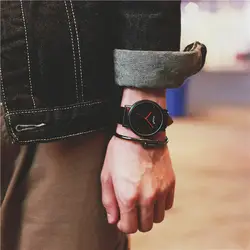 Ретро-дизайн кожа часы Мужские лучший бренд 2018 новые мужские спортивные аналоговые часы кварцевые часы