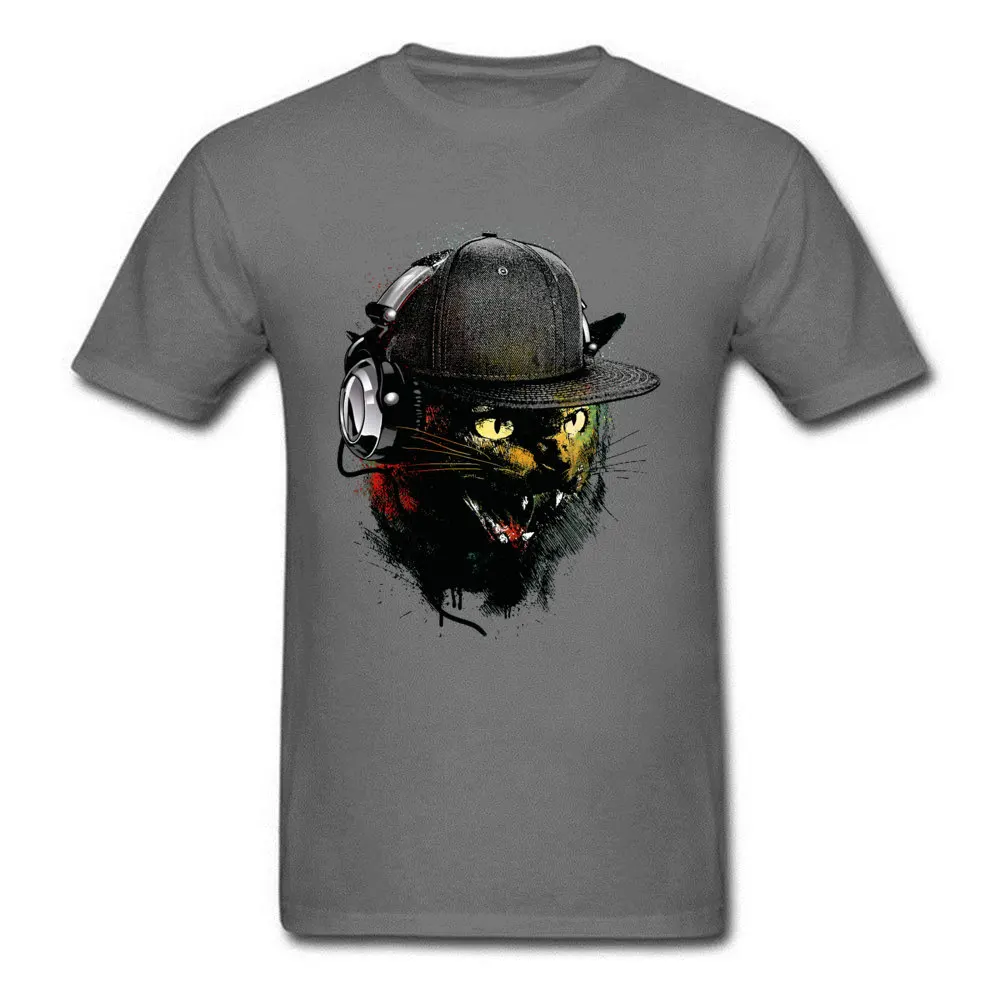 Dj-Kitten-Cat0621 100% Cotton Fabric Tops Shirts for Men Customized T-shirts Hip hop Classic Crewneck Tees Short Sleeve Dj-Kitten-Cat0621 carbon
