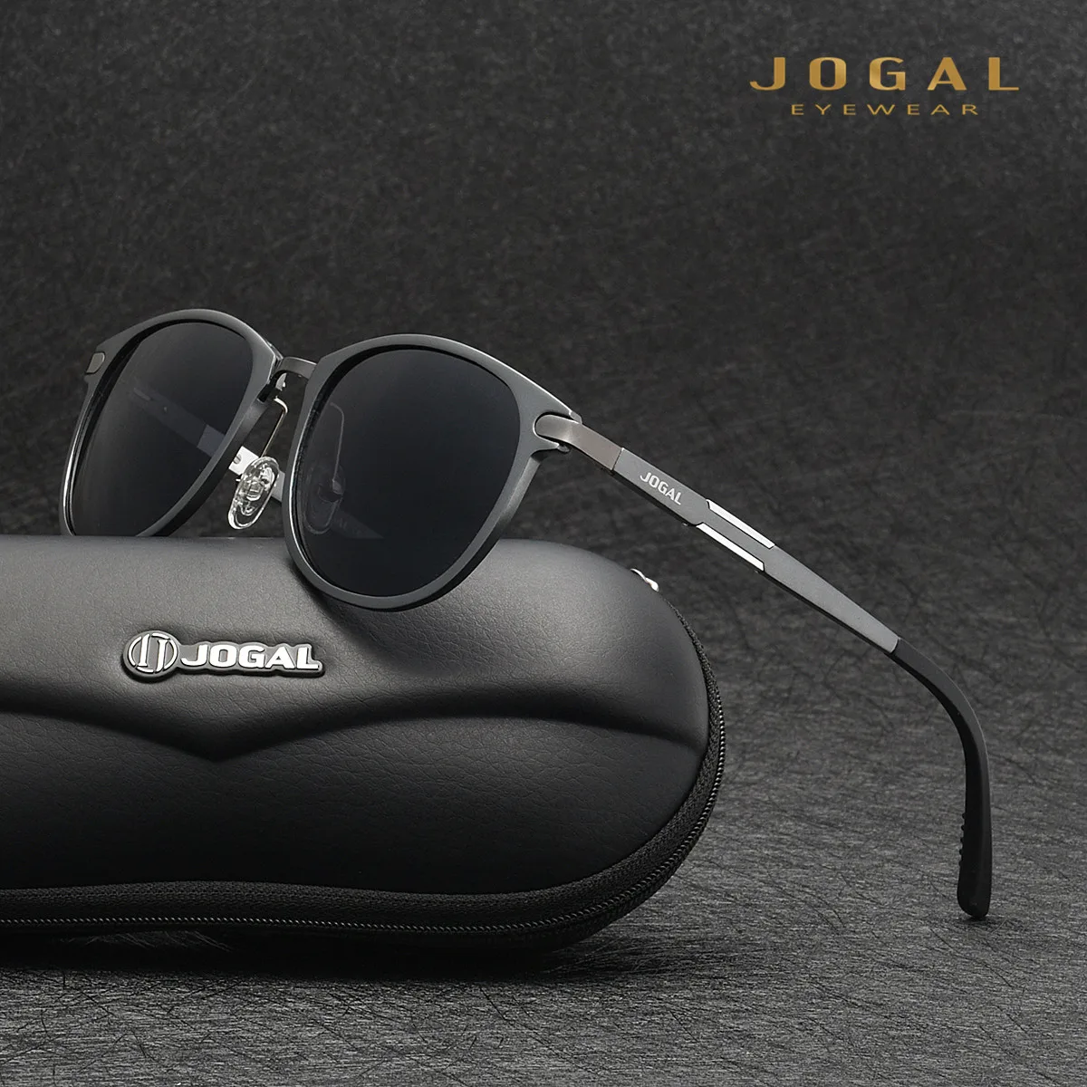 

JOGAL Full Rim Sunglasses Men's Cool Polarized Classic Sun glasses Man Coating Lens Driving Male Shades 8801