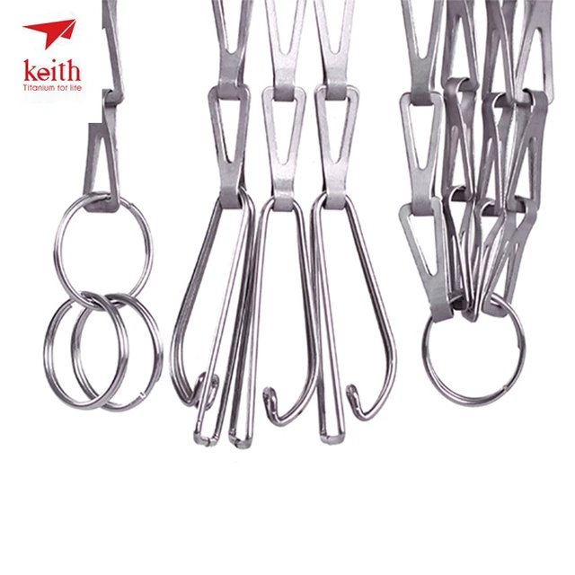 Keith Cookware Parts Titanium Hanging Chain Portable Camping Cookware Hanging Chain for Outdoor Camping BBQ Parts 1.8m Ti1600