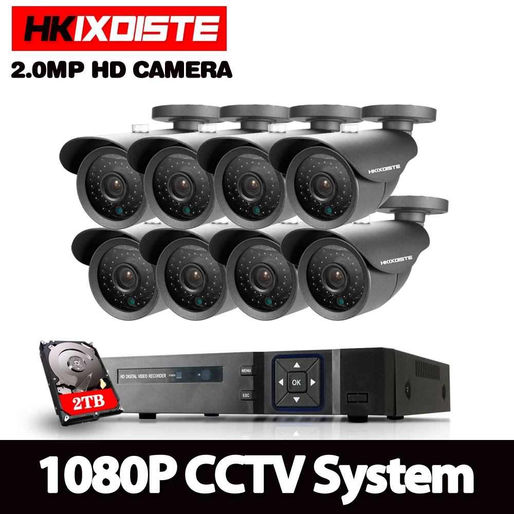 Система наружного видеонаблюдения 1080P HD 8 каналов 1080N | Безопасность и защита