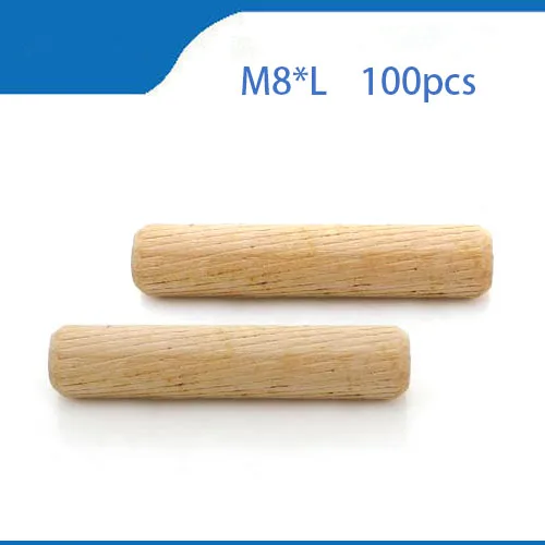 

dowel pin cavilha 100pcs Per Lot Twill 8mm Diameter Hardwood Round Furniture Fitting Wood Dowel Pin