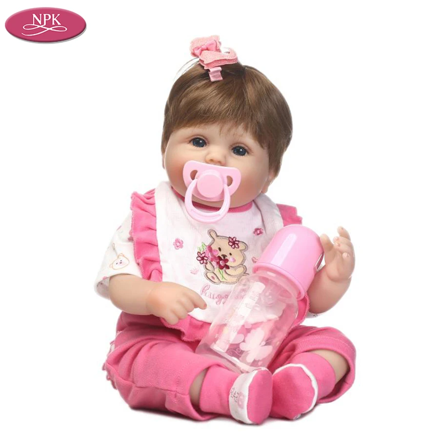  NPK 40CM Silicone Reborn Baby Doll Fashion Kids Playmate Gift For Girls 16 inches Baby Alive Soft Toys Dolls Bebe Reborn Boneca (6)