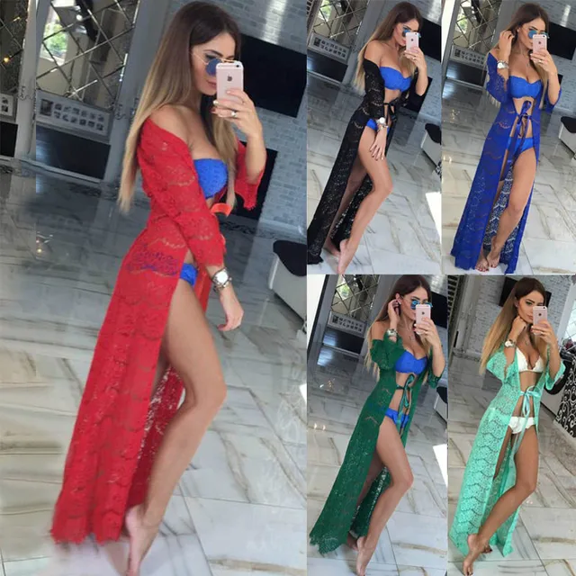 Special Offers Saida De Praia 2018 Beach Cover Up Pareo Playa Cover-up Dress Vestido Livre Swimsuit Wear Swimwear Lace Women Loose Tunics