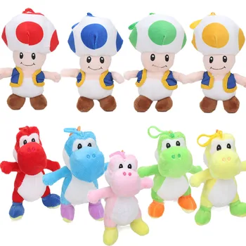 

9pcs/lot 18cm Super Mario Bros Stand MARIO LUIGI Yoshi Mushroom Toad Plush Toys Soft Stuffed Animal Dolls juguetes de peluche