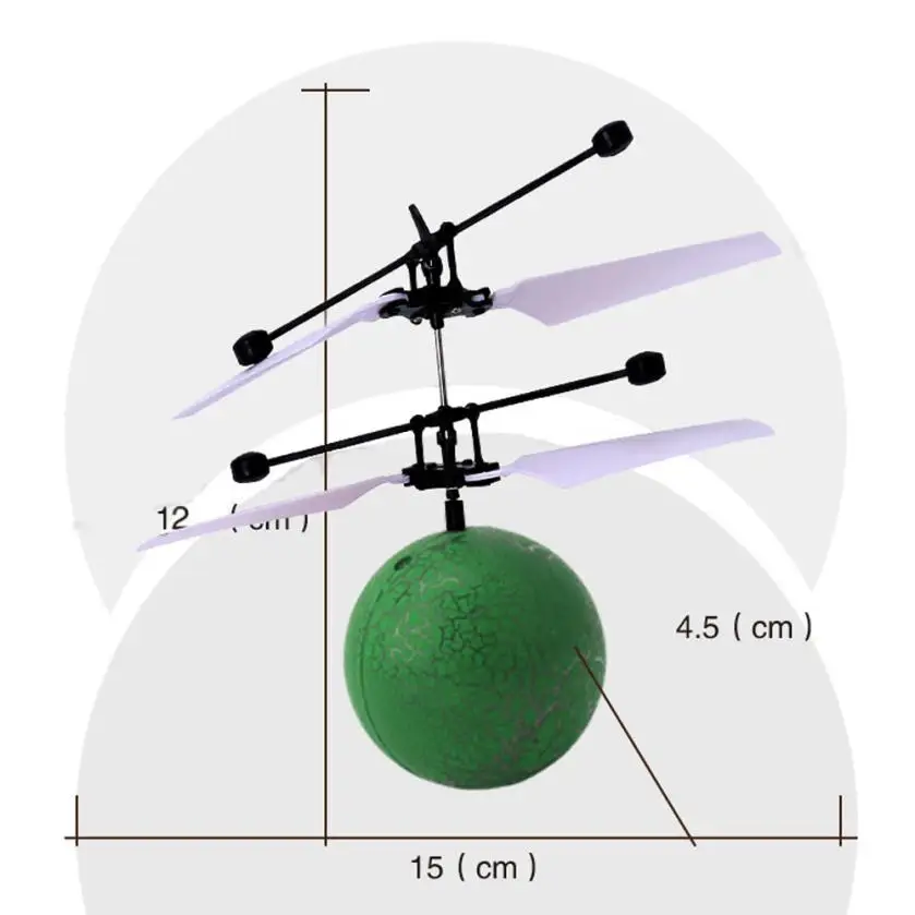 RC летающий мяч беспилотный вертолет мяч встроенный сверкающих Светодиодное освещение для детей и подростков ярких мигающих мяч летящего