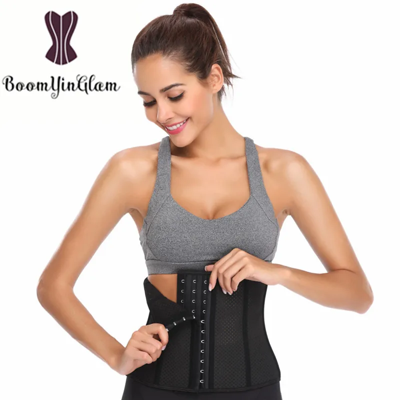 

946 height 24cm breathable 9 steel boned latex waist trainer Underbust Waist Trimmer Corset Slimming Belt Shaper Corselet