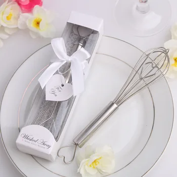 

2018 NEW Stainless Steel Heart Shape Hand Whisk Egg Beater party supplies wedding gifts for guests wedding favors and gifts