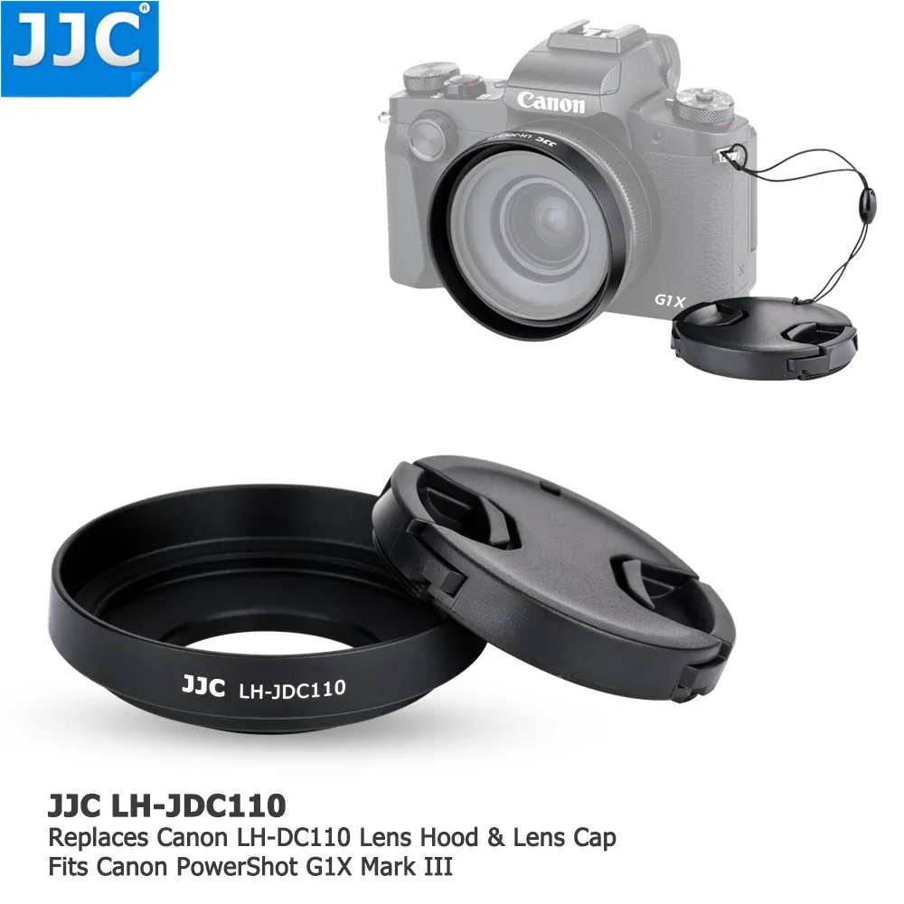 JJC LH DC110 Camera Metal Lens Hood for Canon PowerShot G1X Mark III