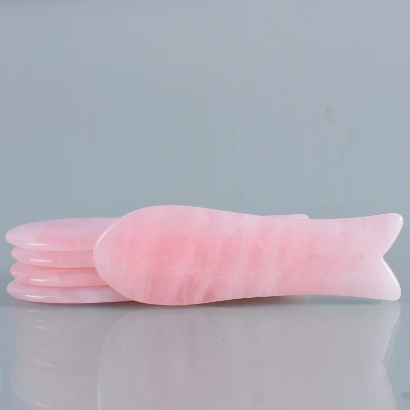 2 шт. натуральный розовый кварц нефрит массажный ролик Gua Sha доска набор массажер для лица шеи массаж головы Релаксация соскабливающая доска инструменты