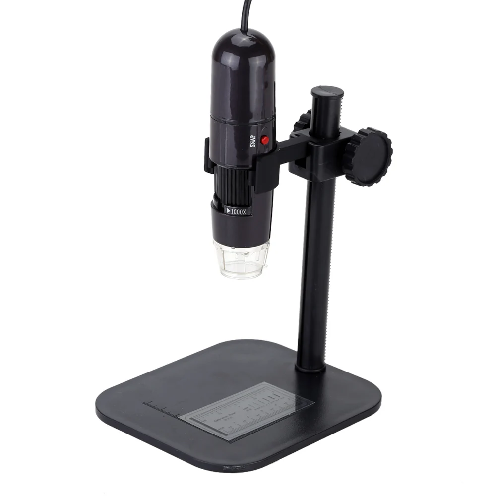 

50-1000X 8LED USB Digital Microscope Mini Zoom Endoscope Magnifier with Adjustable Stand True 1.3MP High Resolution Video Camera