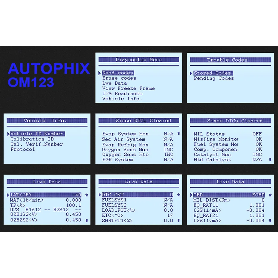 AUTOPHIX OM123 OBD2 автомобиля диагностический сканер OBD 2 диагностики авто двигателя код