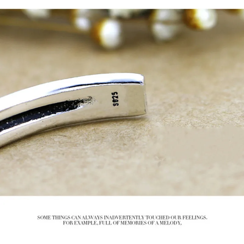 Bracelet jewelry XIYANIKE Silve plated silver color vintage decorative leaves pattern open bracelet bangle for women men