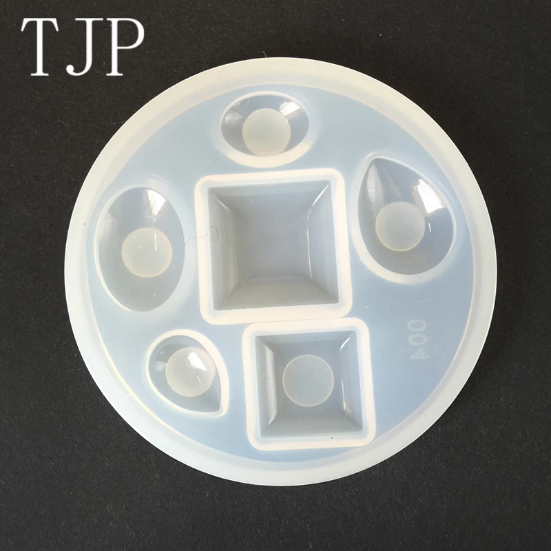 

TJP 1PCS Crystal Glue Round Cabochon Moulds Silicone Mould Handmake Dome Craft DIYJewelry Tool