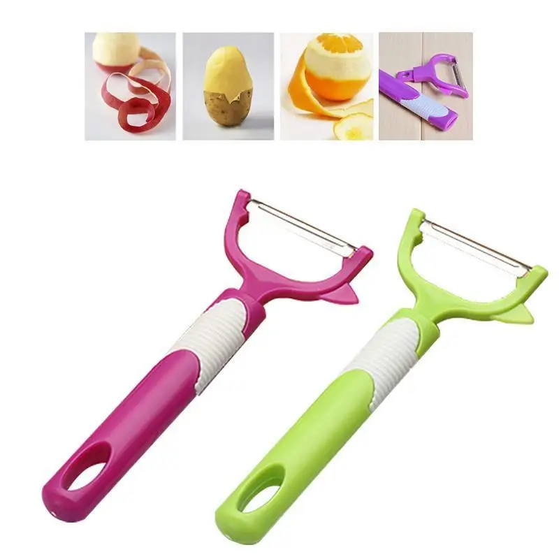 

2PCS Fruit Vegetables Peeler Knife Household Plastic Apple Peer Potato Gadget Peeling Portable Home Kitchen Tools Accessories