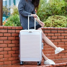 Новая мода Спиннер чемодан на колесиках алюминиевая рама дорожная сумка тележка мала Студенческая переноска на колесиках чемодан женский тренд багажник