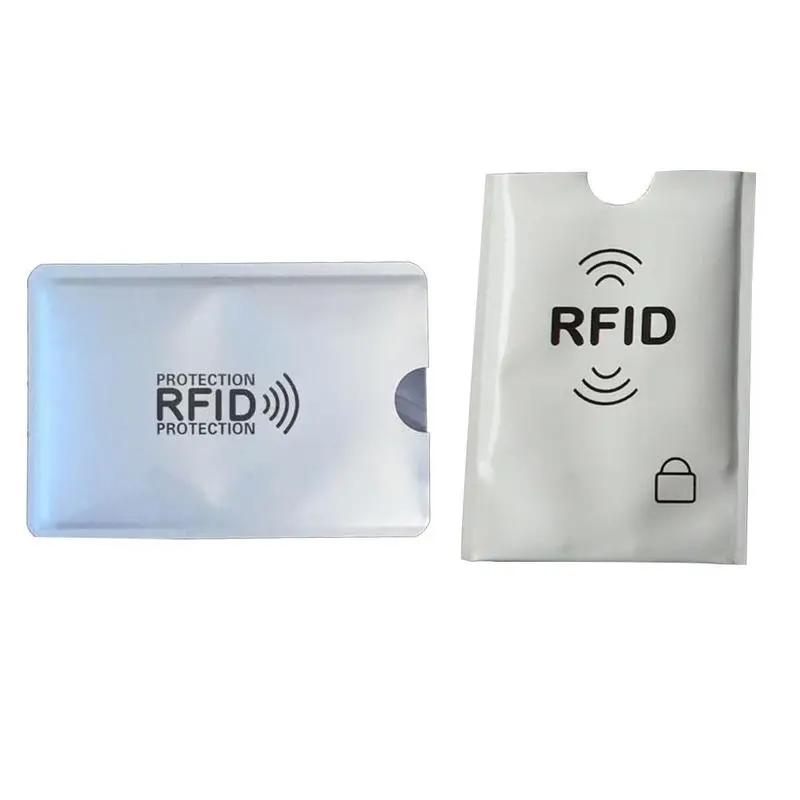 10 шт. Rfid карты рукав вертикальный анти-разгадывание банк держатель для карт Nfc Противоугонная щетка идентификация анти магнитная карта рукав