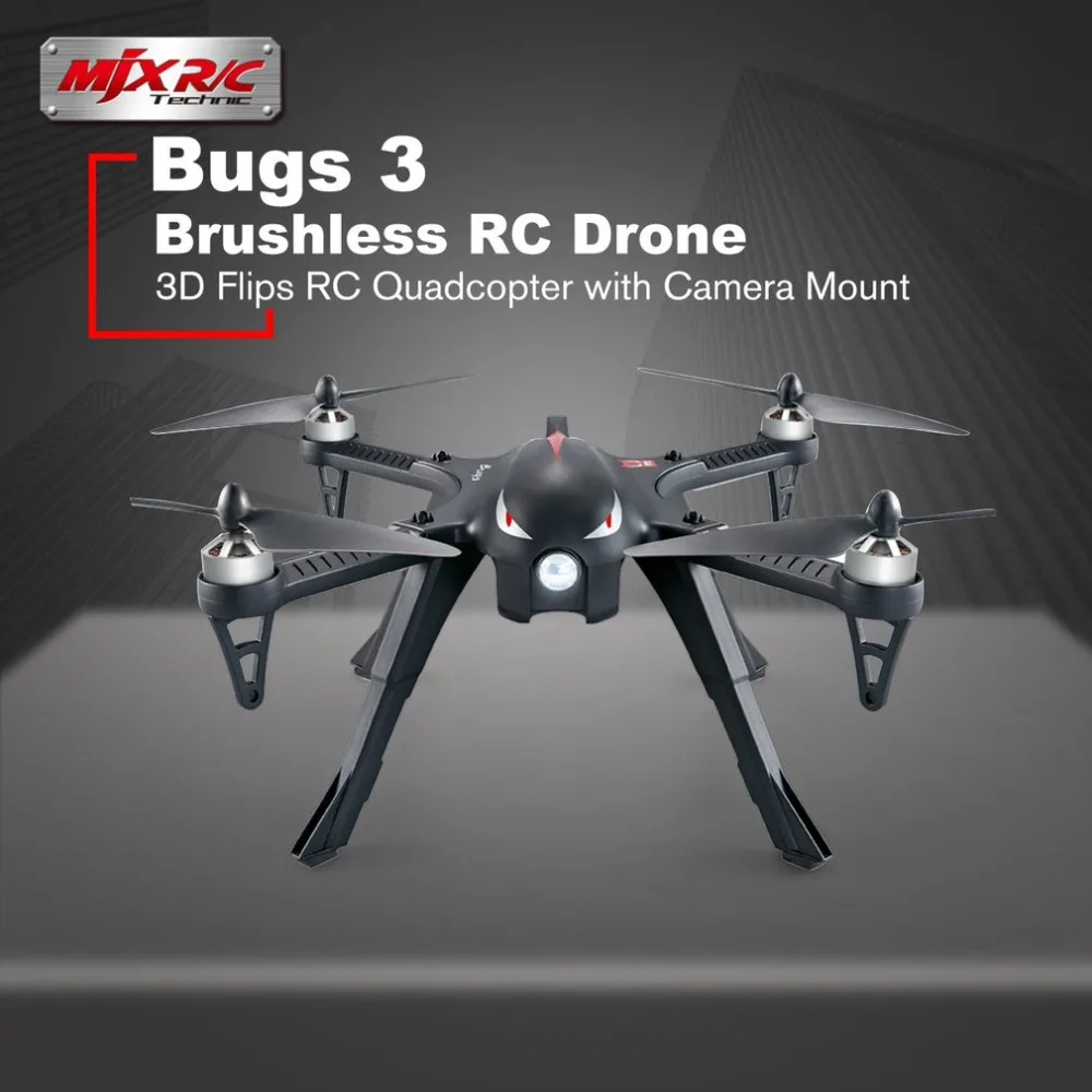 

MJX Bugs 3 Brushless Drone 2.4GHz 3D Flips RC Quadcopter with Camera Mount 18min Flying Time 500m Long Range Remote Control