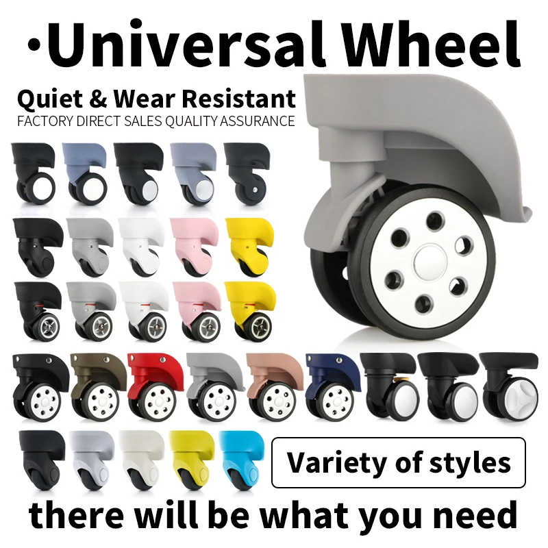 

Luggage Replacement Trolley accessories case universal wheel fitting wheel maintenance password rolling 2 PCS suitcase wheels