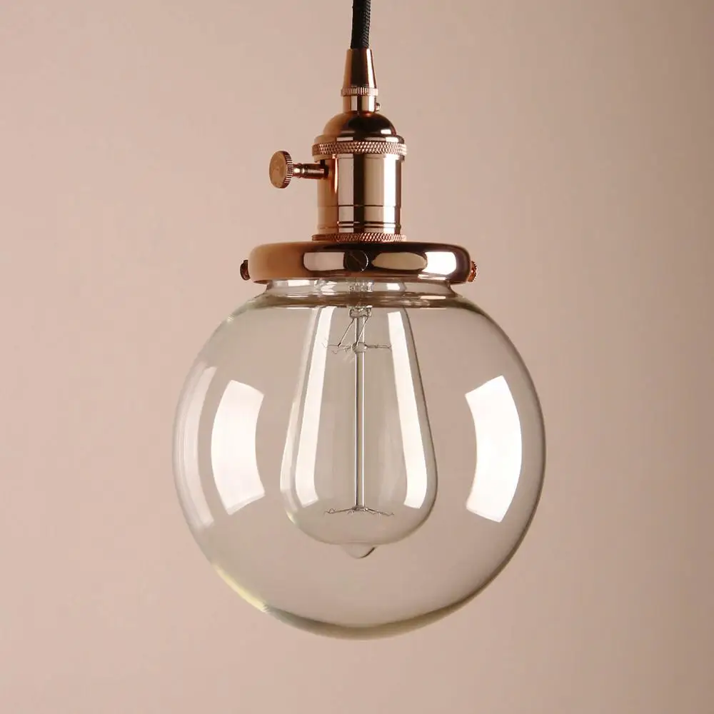 Permo 5," современный подвесной светильник, винтажная подвеска в виде стеклянного шара, потолочные светильники, светильник для столовой, подвесной светильник, лофт Декор - Цвет корпуса: copper