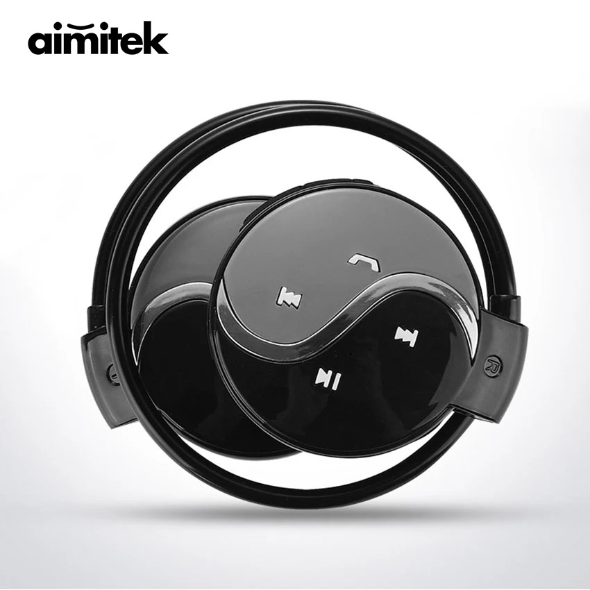 Pаспродажа Aimitek Mini 603 беспроводные Bluetooth наушники спортивные стерео наушники MP3 музыкальный плеер слот карты Micro SD с микрофоном для телефонов