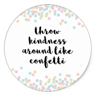 3.8cm Throw Kindness Around Quote Classic Round Sticker-in Stickers