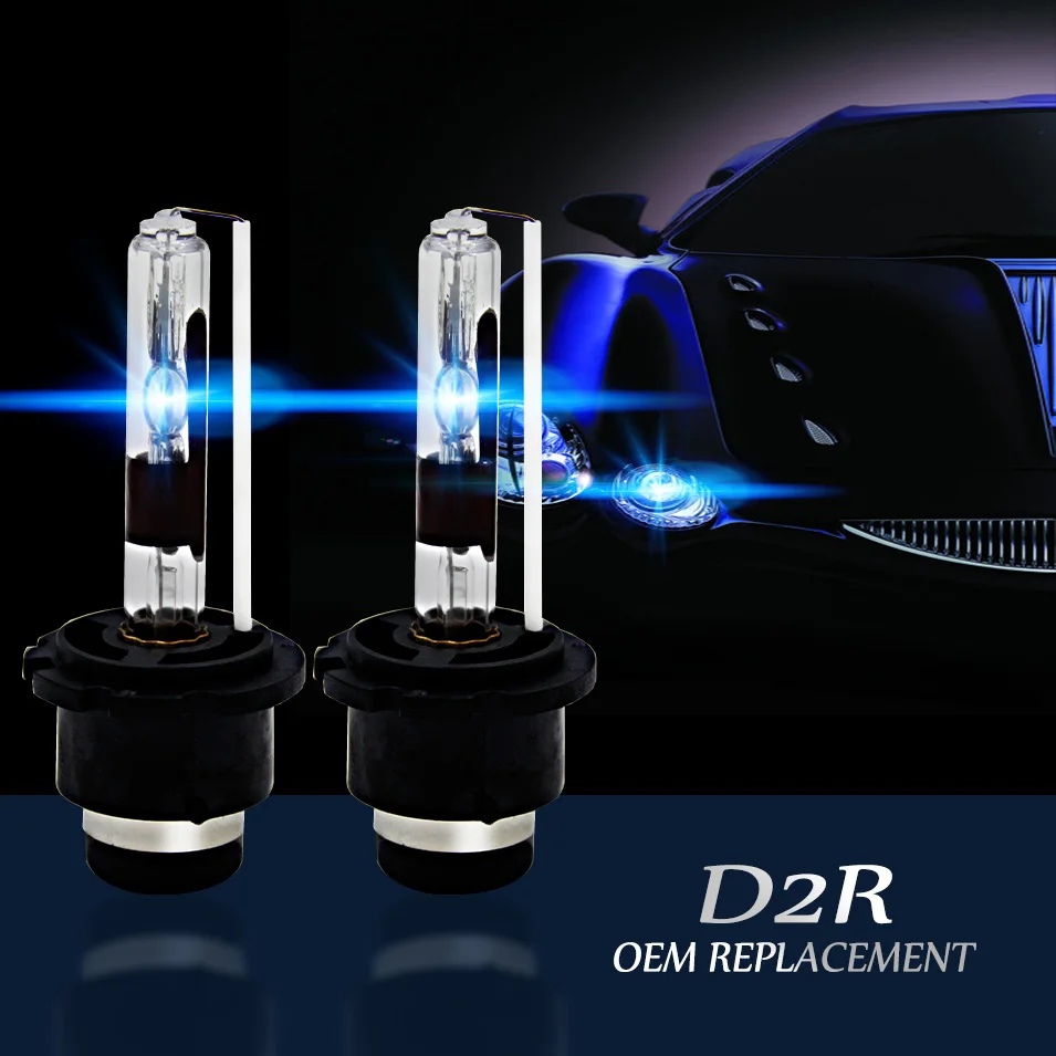 

1Pair HID Bulb D2R Xenon HID Lamp Globe Lights 35W 4300K 5000K 6000K 8000K 10000K 12000K