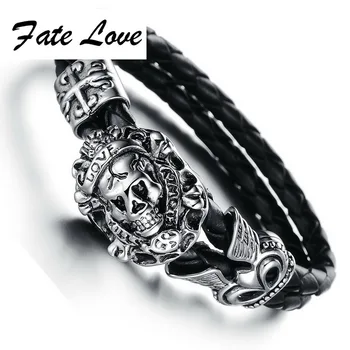 

(Different Styles Mixed Order) Genuine Leather Wristband Bracelets Mix Order Factory Price Great Selling 100% made by hand mix