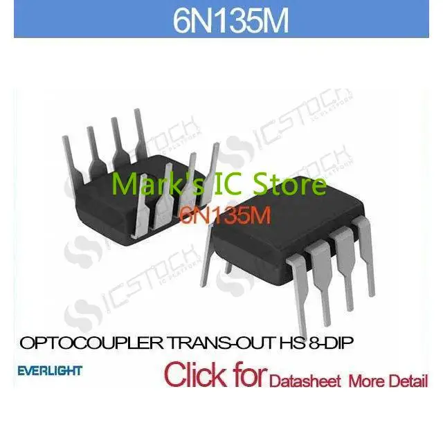 6N135M OPTOCOUPLER TRANS OUT HS 8 DIP 6N135M 135 6N135 135M N135hshs
