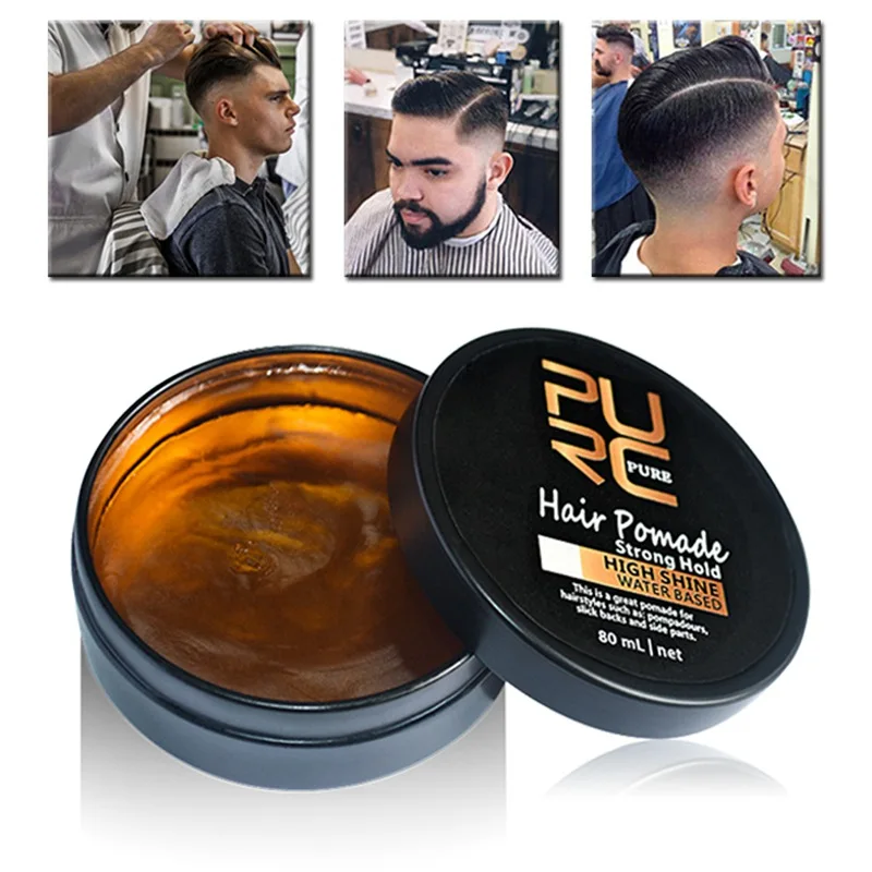 Hair Pomade Strong Hold High Shine Water Based Keep Men Hair Strong