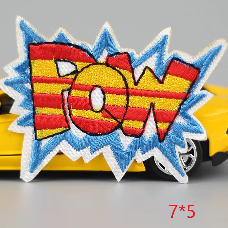 HOT sale 1PC brand POW logo embroidered accessories New arrival popular clothing cartoon Patches Appliques
