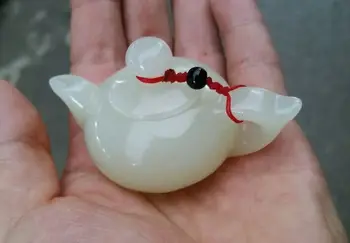 

Natural jade teapot handle small wine pot about 8*6cm fashion taste