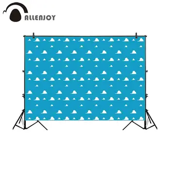 

Allenjoy photography background blue sky cloud cartoon party backdrop photo portrait shoot props photobooth photocall studio