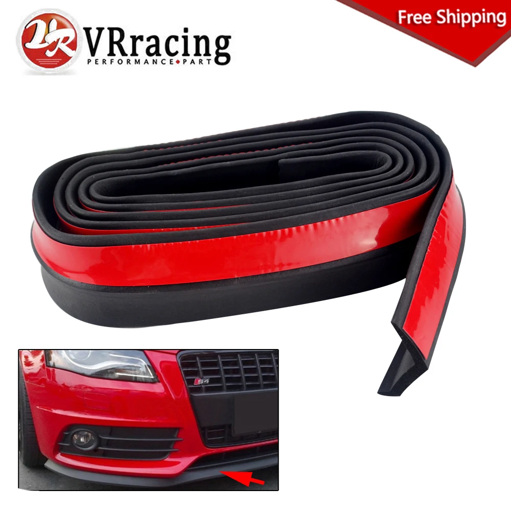 

VR RACING - 2.5M/ROLL 60MM WIDTH Car Front Bumper Lip Splitter Protector Body Spoiler Valance Chin Rubber VR-FBL11