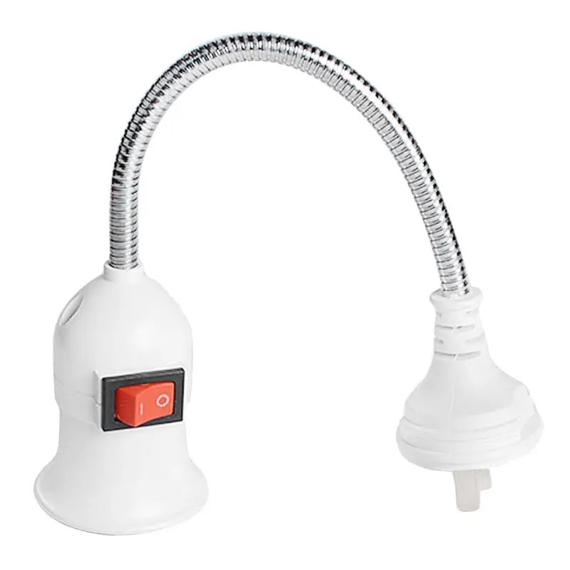 E27 светодиодный Светодиодная лампа ВКЛ/выкл переключатель освещение удлинение Держатель гибкий угол расширение нитки глава ночник