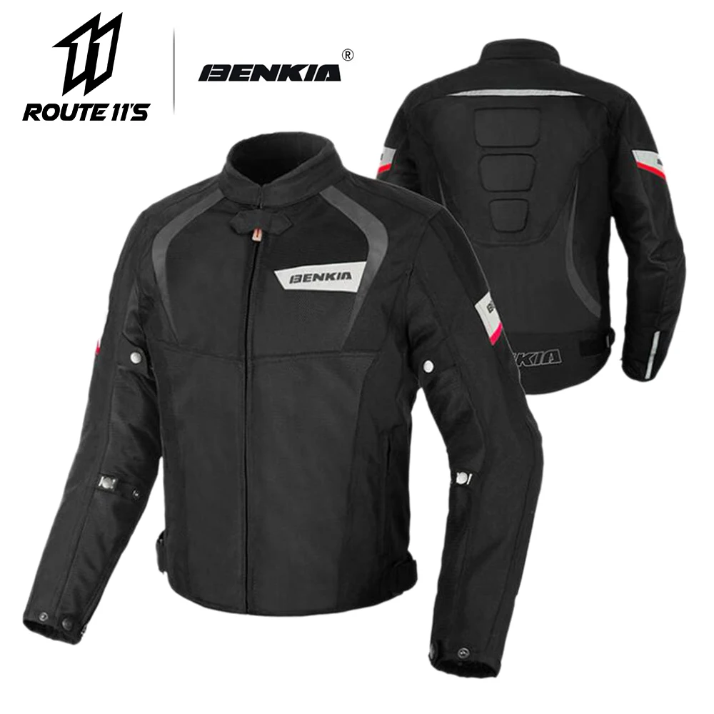 

BENKIA Motorcycle Jacket Protective Gear Motocross Off-Road Racing Jacket Summer Men Moto Jacket Motorbike Riding Moto Clothing