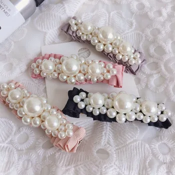 

Korea Fashion pearls Hair Clip Barrettes for Women Girls Pearl Flowers Hair clips Hairpins Hair Accessories