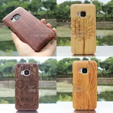 For HTC M9 Case Genuine Natural Bamboo Wood Hard Cover Case Carving Pattern Back Cover Shell For HTC One M9 w/ retailpackage