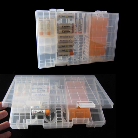 

Transparent Plastic Battery Storage Holder Box Hard Plastic Battery Case Protector Boxes Cases Sfor AAA/AA/C/D/9V Battery