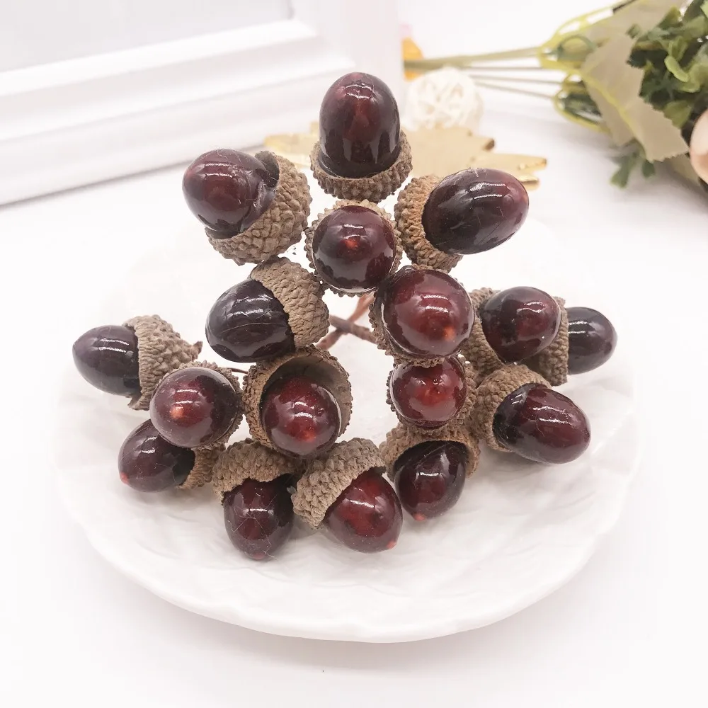 6 pcs foam pine cone handmade artificial bouquet Christmas wedding home berry decoration DIY gift box scrapbooking wreath flower