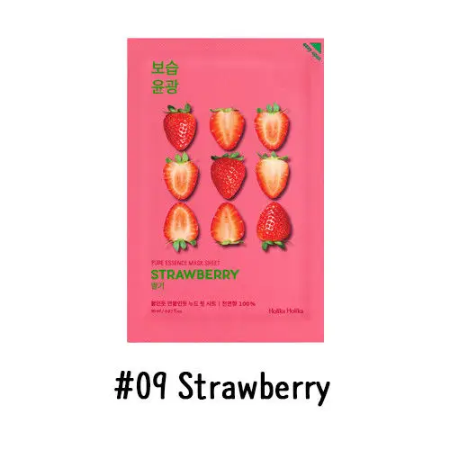 Маска для лица, 1 шт., маска для лица, отбеливающая, увлажняющая, против морщин, оригинальная, корейская косметика - Цвет: Strawberry