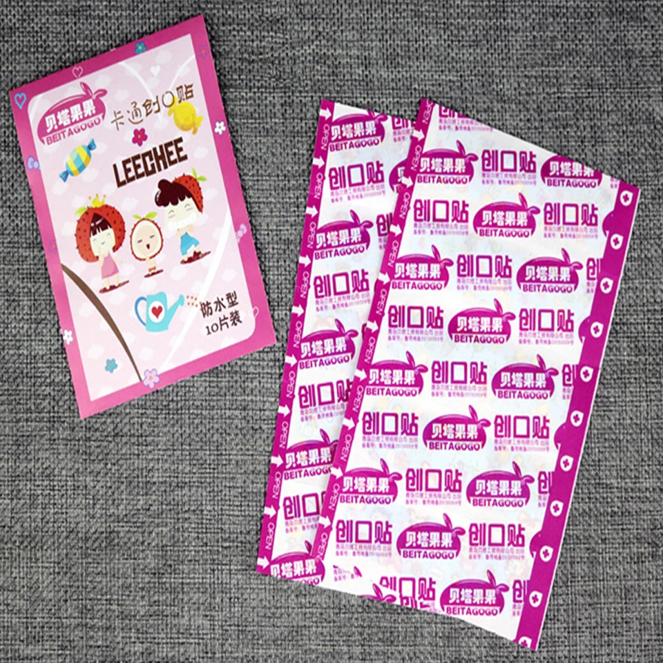 100PCs Waterproof Breathable Cute Cartoon Band First Aid Emergency Kit Aid Hemostasis Adhesive Bandages For Kids Children