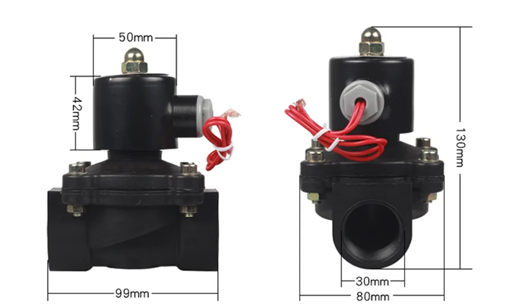 DN25 G" AC 110 В AC 220 В DC 12 В DC 24 в пластиковый электромагнитный клапан, ВКЛ-ВЫКЛ клапан, регулирующий клапан, устойчивость к коррозии