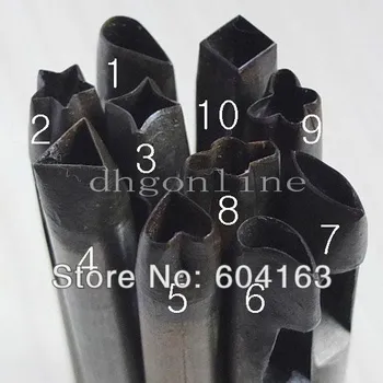 

5 PCS Hollow Punch Hole Leather Belt Gasket different shap Cutter Tool for Bag Style Choice